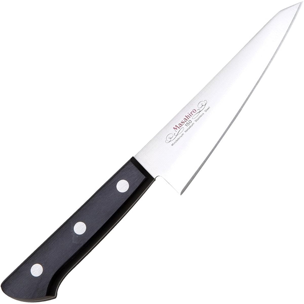 Masahiro's MV black plywood knife bone transparent (horn) 14006