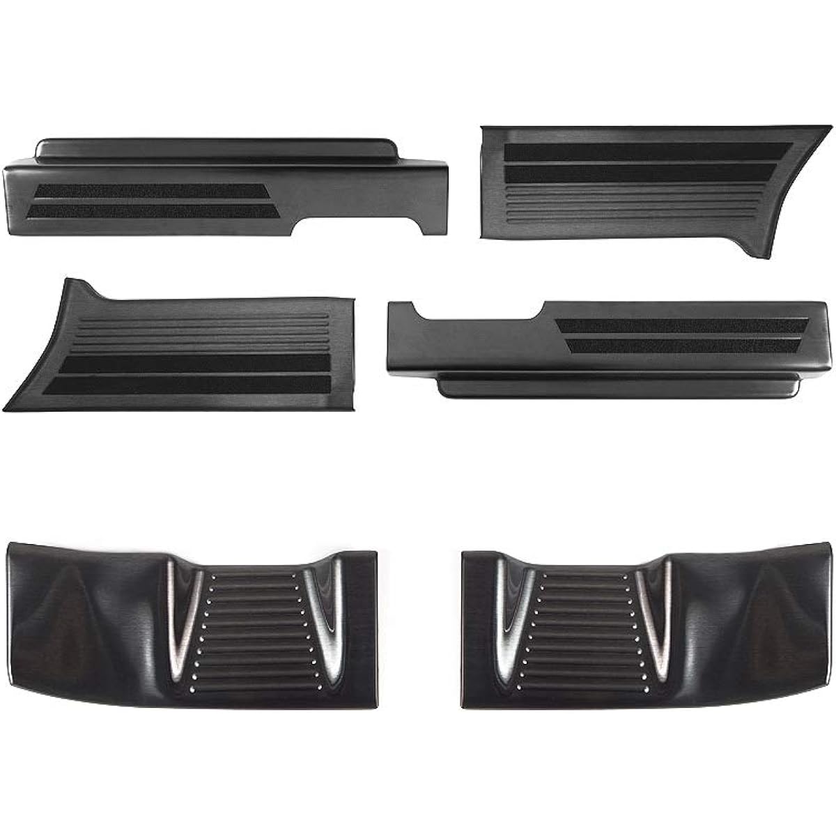 Samurai Produce Suzuki New Spacia Custom MK54S MK94S MK53S Side Step & Luggage Scuff Plate 6P Black Hairline