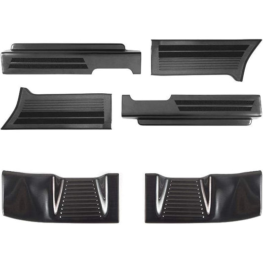 Samurai Produce Suzuki New Spacia Custom MK54S MK94S MK53S Side Step & Luggage Scuff Plate 6P Black Hairline