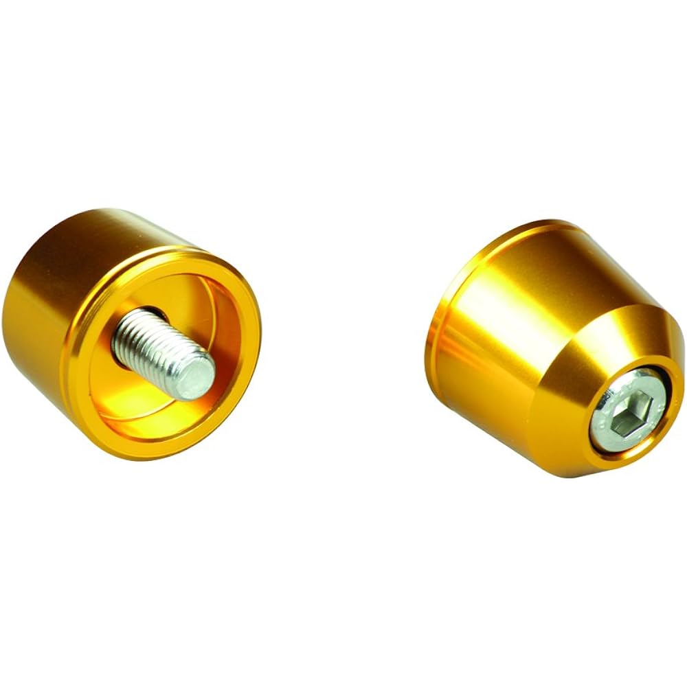 POSH Motorcycle Supplies Bar End Solid For Kawasaki Genuine Handlebar M8 Type ZRX1200DAEG etc. Gold 031178-04-10 Bar End Cap