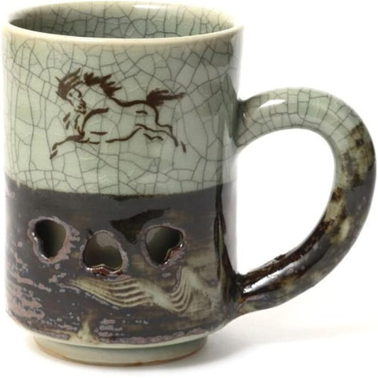 Ohori Soma Ware Matsunaga Kiln Double Mug 60th Birthday Celebration Gift Present Tea Cup Mug Coffee Cup Stylish Double Thermal