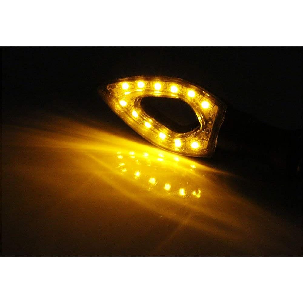 IJDMTOY (2) Add-on Amber 12-SMD LED blinker blinking Light Motorbike Front Rear