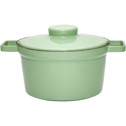 Enamel pot aroma pot pot 3.5L diameter 24cm slow green 025096