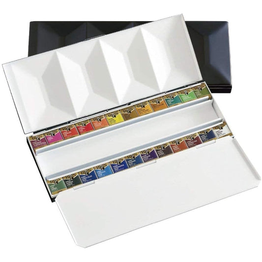 Holbein Solid Watercolor Paint Artist Pan Color Metal Box 16 Color Set PN681 2681