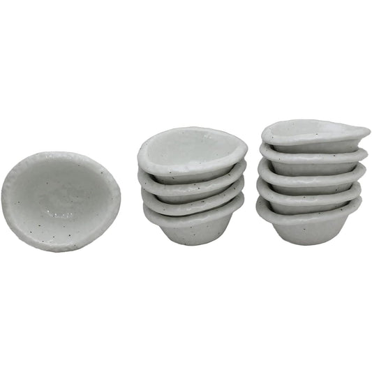 [Commercial Use Set] Mino Ware Japanese Cafe Series Twist Small Bowl White Set of 10