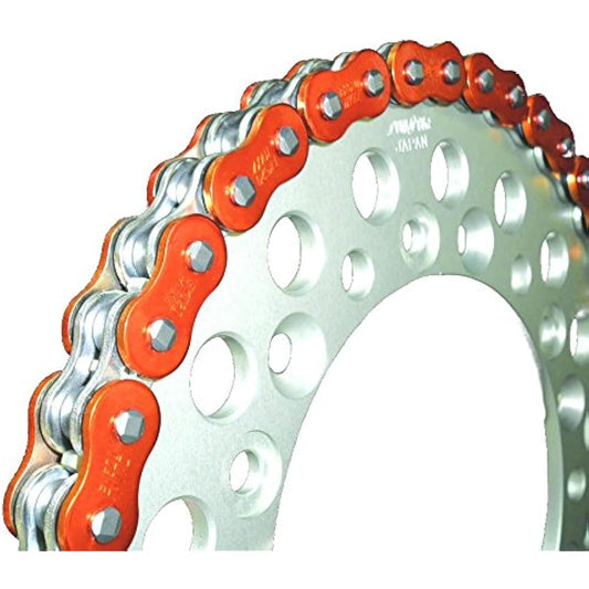 EK QX Ring Seal Chain 520SR-X2 Metal Orange 100L Semi Press Clip Joint -