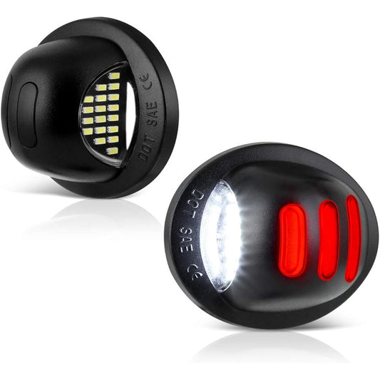 VIPMOTOZ Red OLED Neo Tube Pure White LED LED License Plate Light Tag Lamp Azembris replacement Ford Ford F150 F350 Super Duty Ranger Pickup Track Explorer Bronco Exploration