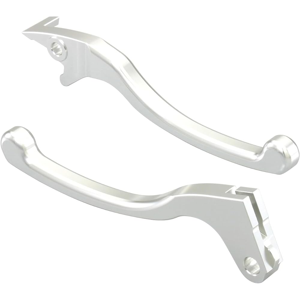 KITACO Short Reach Lever Grom (JC61/JC75/JC92)/Monkey 125(JB02/JB03)/CL250(MC57)/CBR250R(MC41) etc. Left and Right 1 Set Silver 525-1818200