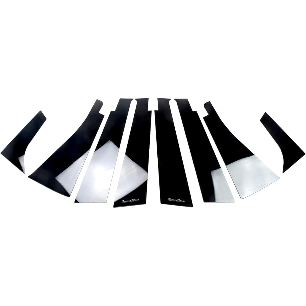 SecondStage Nissan Note E12 Pillar Garnish For Vehicles with Genuine Visor Piano Black/SHN0178BLK
