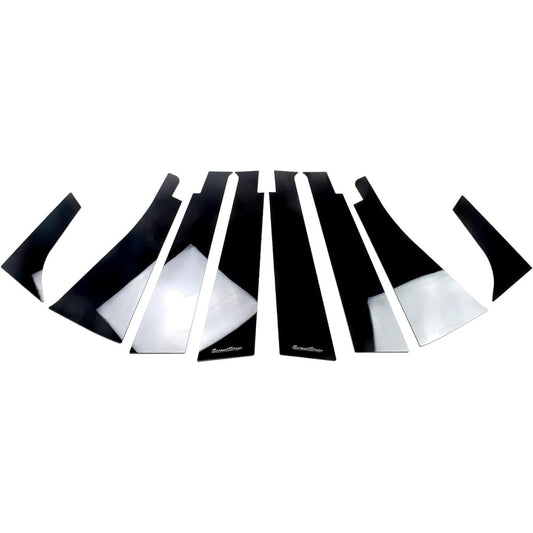 SecondStage Nissan Note E12 Pillar Garnish For Vehicles with Genuine Visor Piano Black/SHN0178BLK