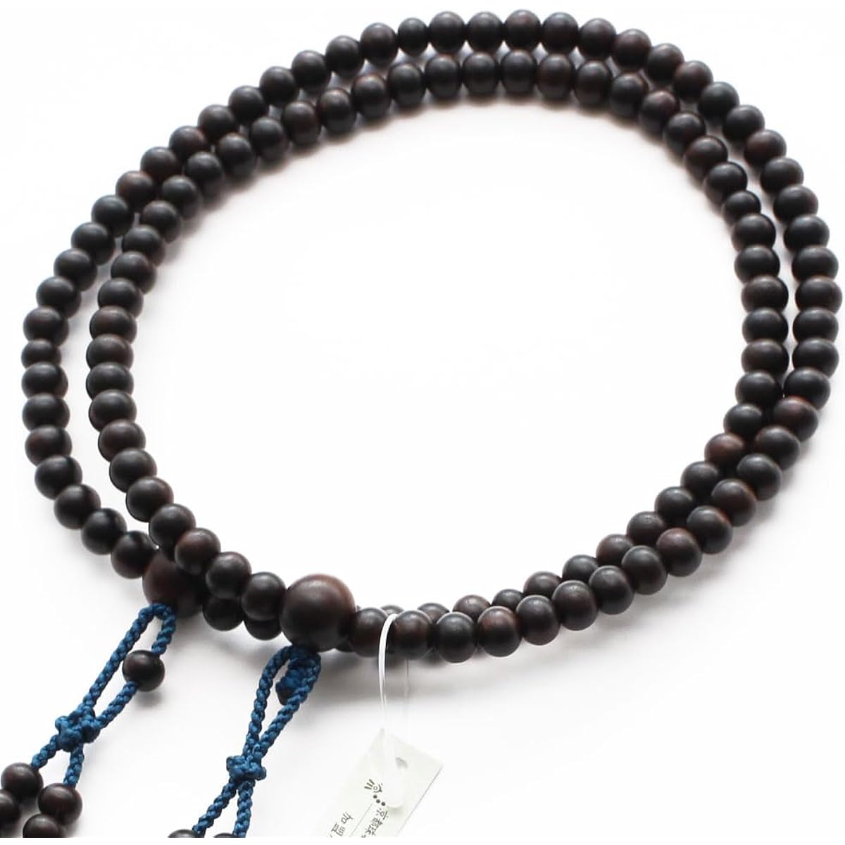 Shingon Buddhist Prayer Beads for Men, Shakuni Striped Ebony (Matte), Bon Tenbo (Iron Color) [Authentic Prayer Beads, Kyoto Prayer Beads, Kyoto, 108 Beads, 2 Shaka, Two Strands, Sorted, Wooden, Funeral, Funeral, Memorial Service, Memorial Service, Koyasa