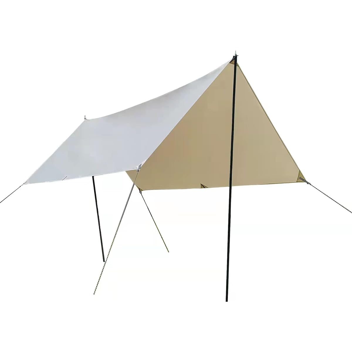 Tarp TC Tarp Waterproof Tarp Octatarp Sunshade Camping Gear Outdoor Sunshade Polycotton Bonfire Tarp (4M*3M)