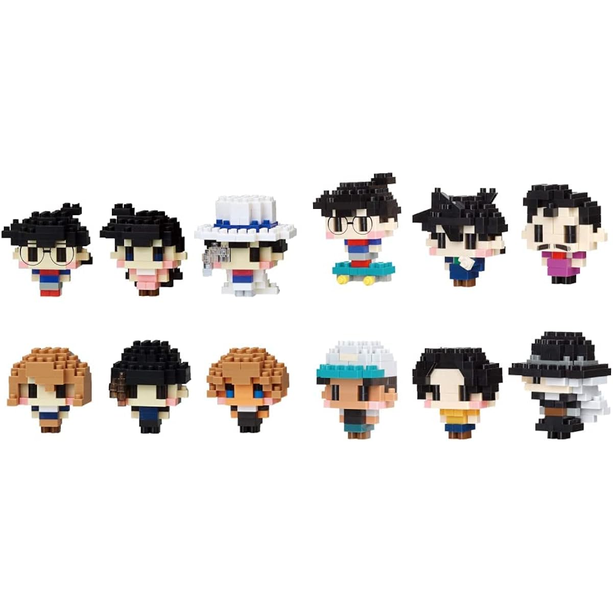 [Nano Block Detective Conan Set] Mini Nano Detective Conan NBMC_03S1BOX = 6 pieces, 6 types in total + Mini Nano Detective Conan vol.2 (BOX) NBMC_18S1BOX = 6 pieces, 6 types in total