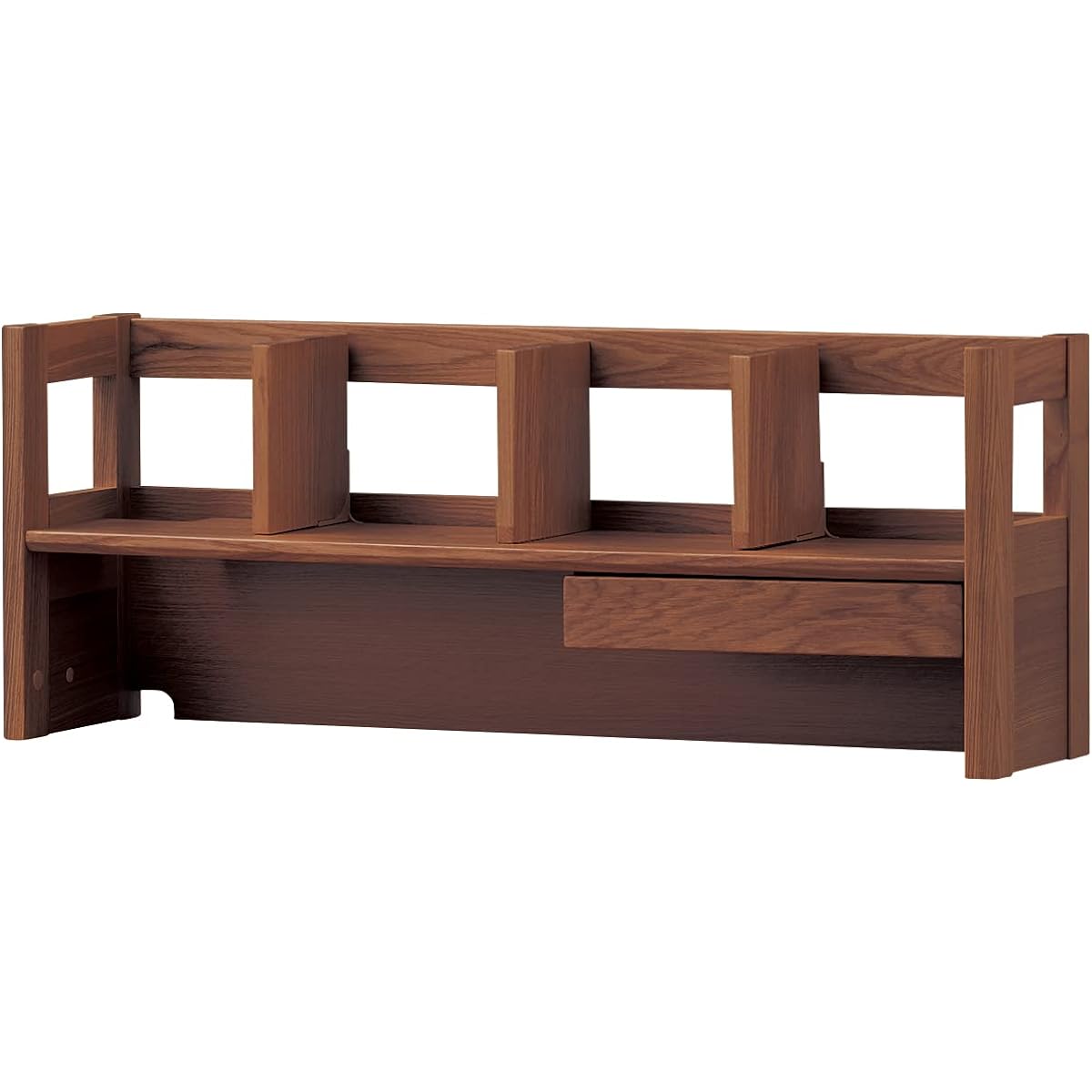 KOIZUMI BEENO 90 Desk Shelf BDA-162WT Walnut Dark Brown Bridge Bookshelf Storage Learning Size: W894 x D233 x H350mm BDA-162WT