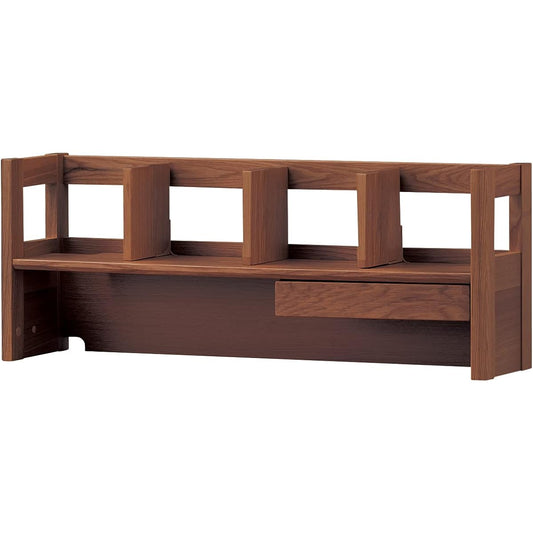 KOIZUMI BEENO 90 Desk Shelf BDA-162WT Walnut Dark Brown Bridge Bookshelf Storage Learning Size: W894 x D233 x H350mm BDA-162WT