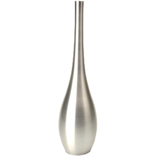 505030 Nousaku Vase Sorori-Silver-L φ7cm H26.5cm Brass (60% Copper 40% Zinc) Case Made in Japan