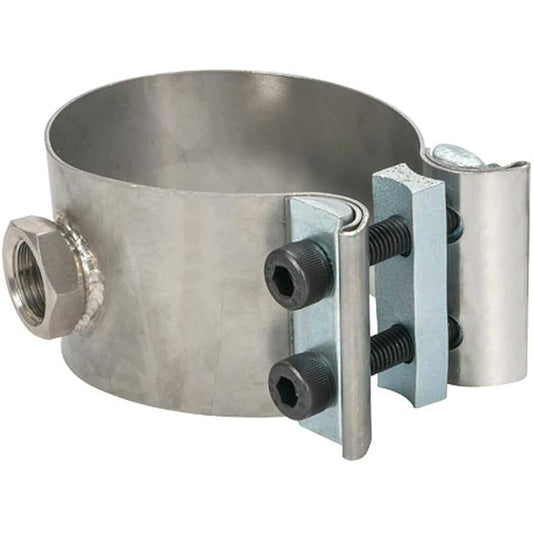 GLOWSHIFT 2-1/4 inch-2-1/2 inch clamp on-wide band air/fuel ratio gauge oxygen sensor van adapter No welding design