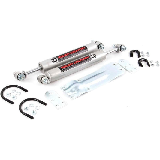ROUGH COUNTRY Dual Steering Stabilizer 69-91 Chevrolet GMC C/K 74-93 Ramcharger 59-79 F250 F350 SUPER DUTY DUAL 8735630