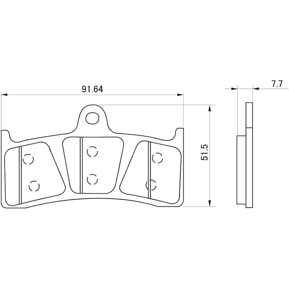 Daytona Motorcycle Brake Pad Red Pad (Semi Metal Pad) CB1300SF(98-00) ZX-7RR(96-01) BRUTALE-S(03) etc. Front 79798 Thread No.:14
