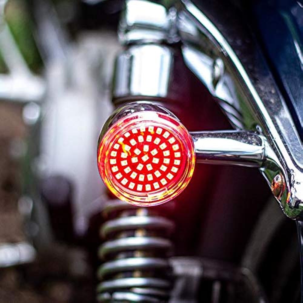 EAGLE LIGHTS Strobe Generation II Midnight Edition Lear LED Blink with LED Brake Light (Clear Lens)