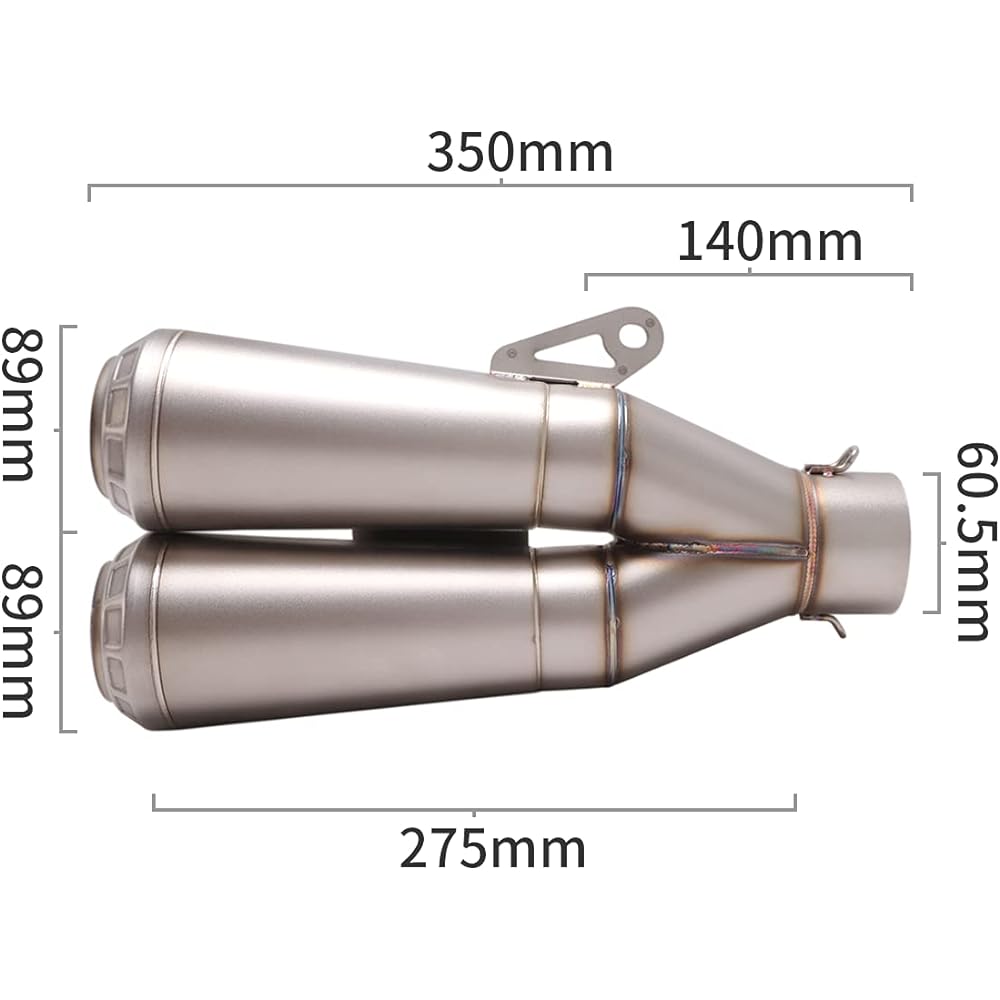 Bike Muffler, Slip-on Muffler, Silencer, 2 Pieces