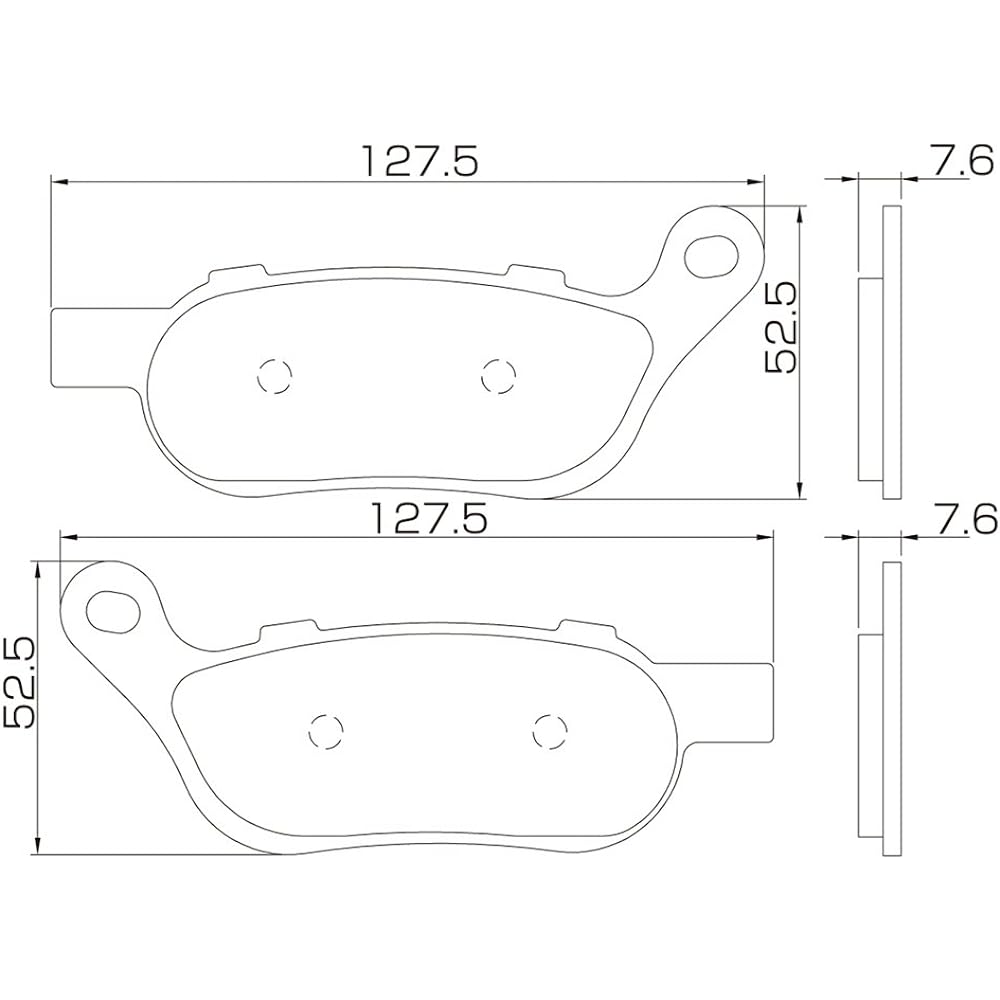 Daytona Motorcycle Brake Pad H-D Pad (Sintered Metal Pad) For Dyna Low Rider (12-17) [FXDL/FXDLS] Softail Slim (15-17) [FLS] Fat Boy (11-17) [FLSTF] etc. 76361