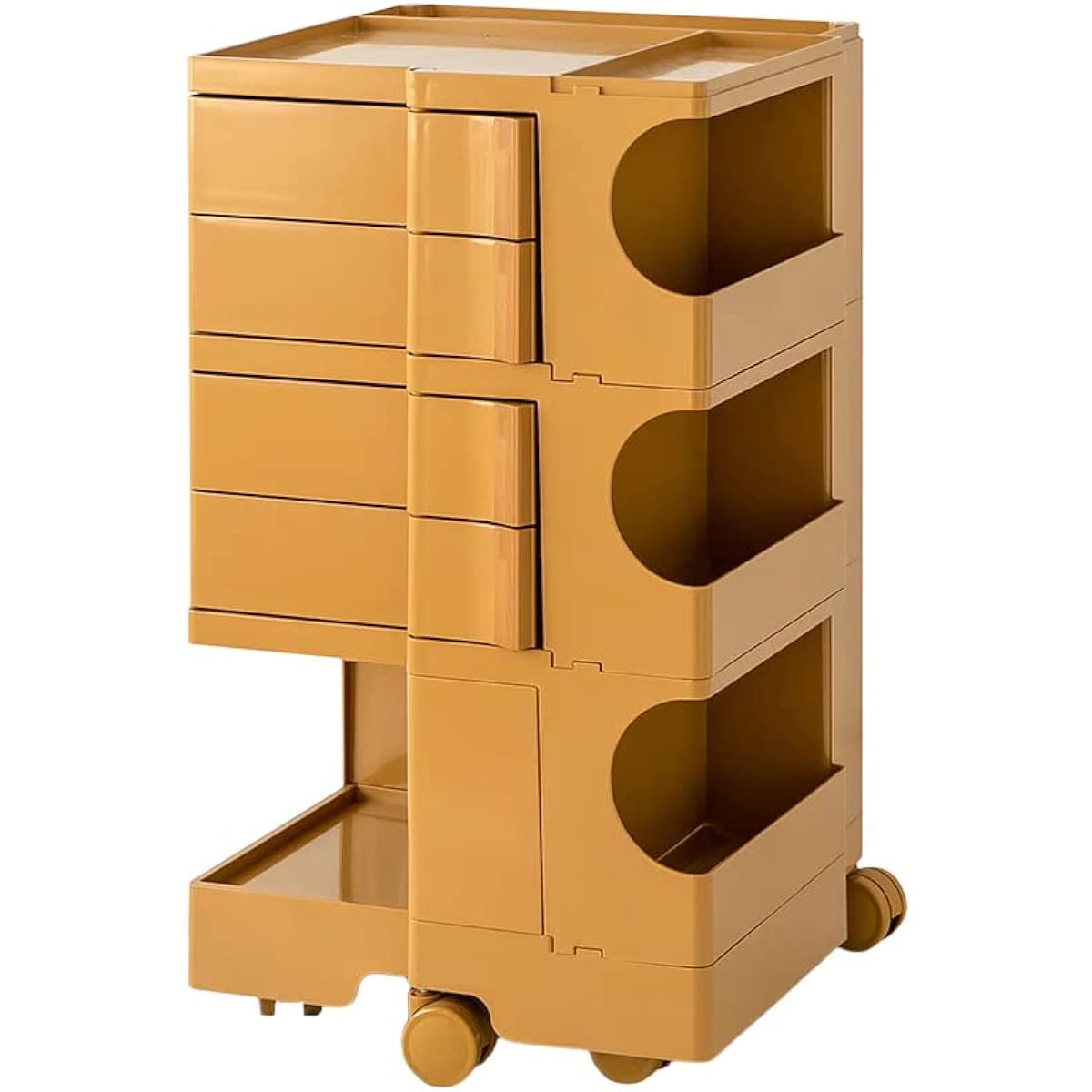 Organizer Replica Bobby Trolley Rotating Drawer Trolley 4 Tiers (Yellow B34)