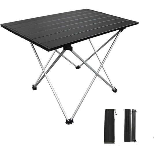 [Limited Time Shinmond Outdoor Table 68*45*40cm Large Folding Table Roll Table Better Material Compact Folding Table Ultra Lightweight Aluminum Load Capacity 50kg Camping Outdoor BBQ Picnic Storage Bag Included More Sturdy, Bigger, Easier, More Stable, M