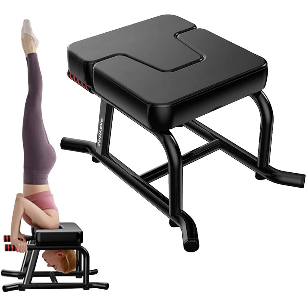 Shinyever Handstand Chair Upgraded Version Handstand Chair Yoga Gym Chair Handstand Equipment Handstand Health Equipment Yoga Aid Inversion Stool Yoga Aid Chair Yoga Pipe Chair Multifunctional Inversion Chair Home Fitness Equipment Bodybuilding Yoga Equi