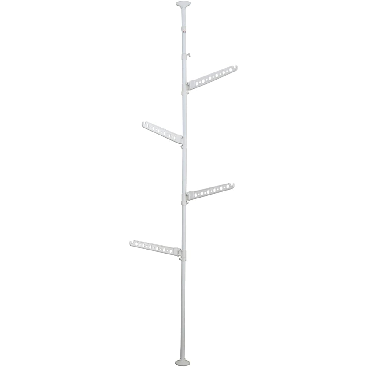 HEIAN SHINDO Tension indoor clothes drying pole that can be easily installed with one touch, white, 4 hangers, load capacity 5kg x 4, installation height 175~280cm TMH-5 Heian Shindo Kogyo