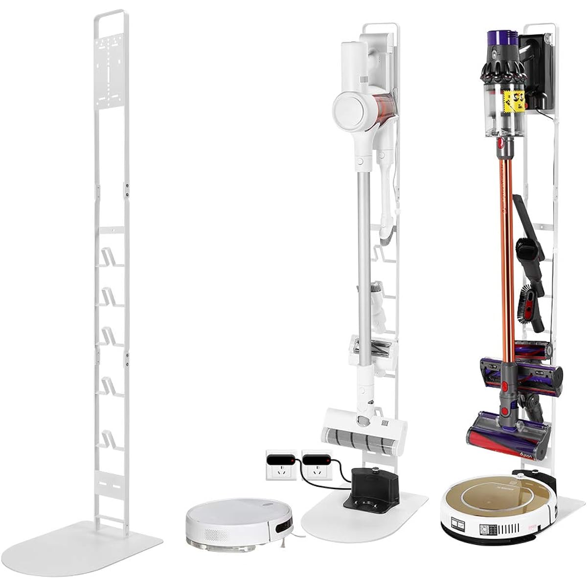 Vacuum Cleaner Stand Dyson Stick Cleaner V12 V11 V10 V8 V7 Stand Rechargeable Multiple Holes Freestanding Stand Almighty Stick Cleaner Storage Stand Genuine White
