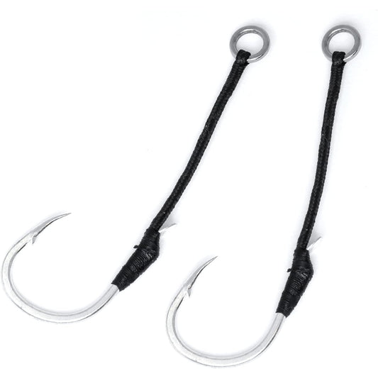 Fishing Hook Fishhook Double Hook Single Hook Jigging Hook #3#4#5 Line 2cm 3cm 4cm Short Medium Long Metal Jig Lure Slow Jigging Jigging Jig Bluefish Yellowtail Amberjack Hairtail Amberjack Grouper Spanish mackerel Tonjigi Fishing Tackle Double Single BA