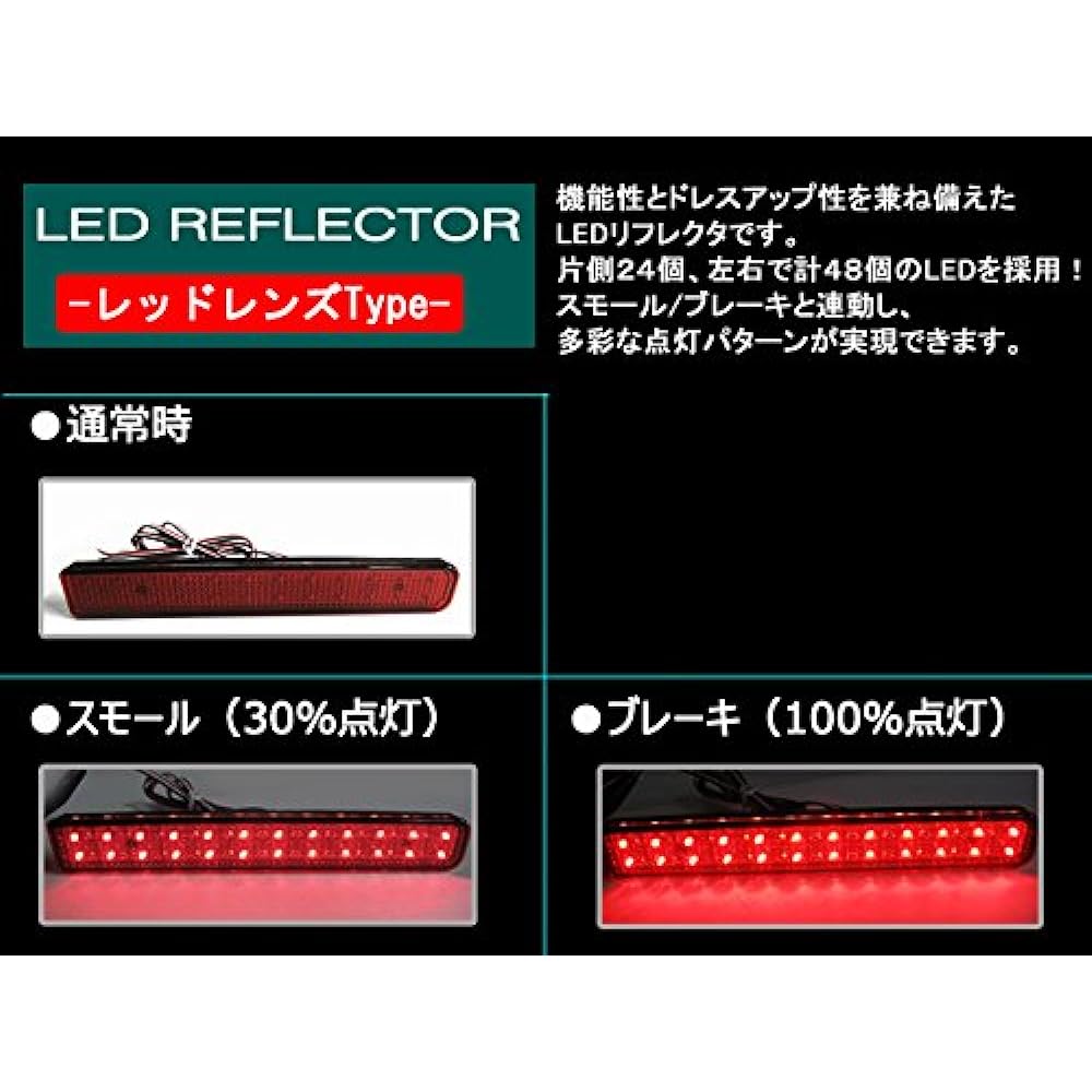 Wagon R Stain Gray [MH35S/MH55S] LED reflector [Red] le298-03