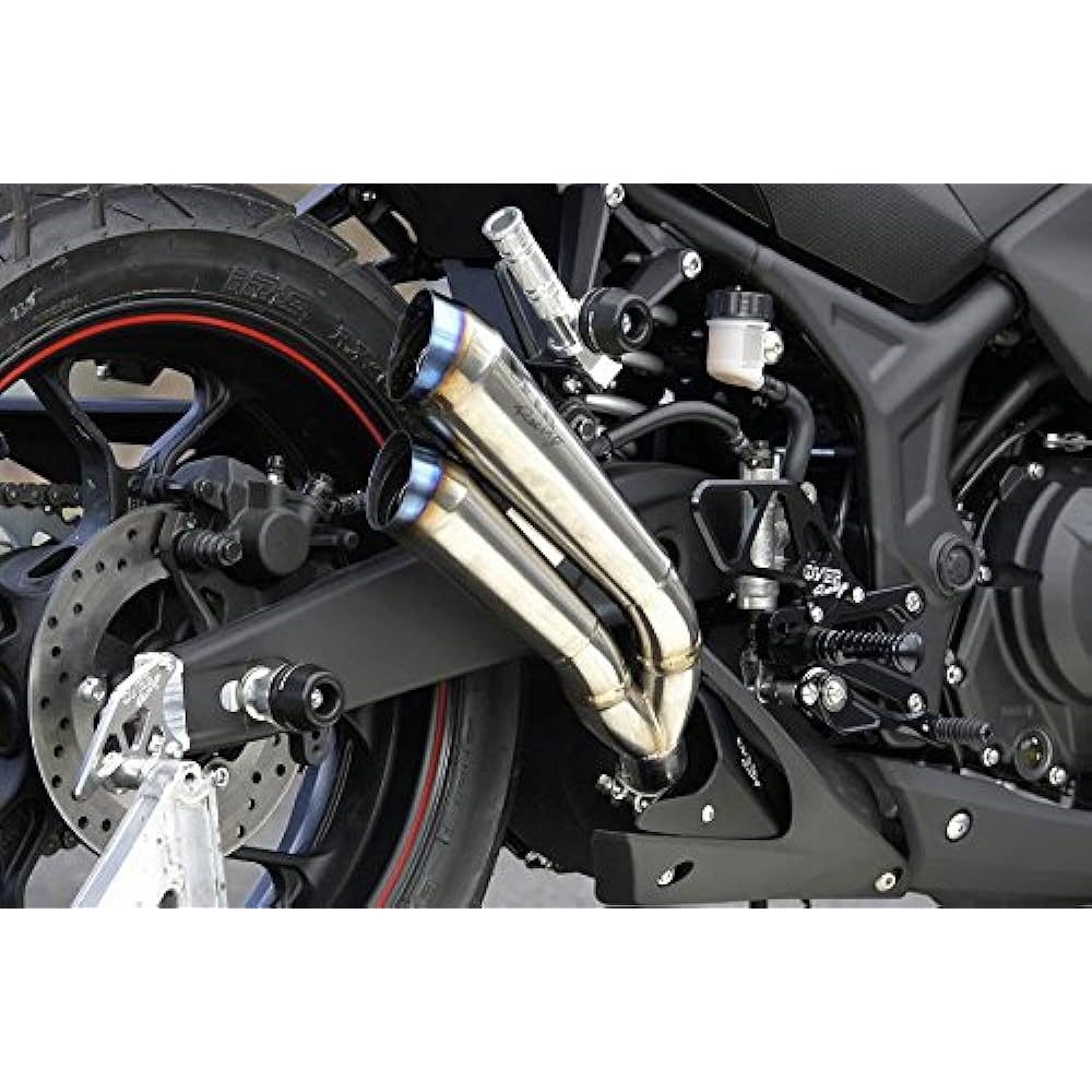 OVERRACING Twin Titanium Megaphone Slip-on Muffler Titanium Silencer YZF-R25 JBK-RG10J 17-35-02