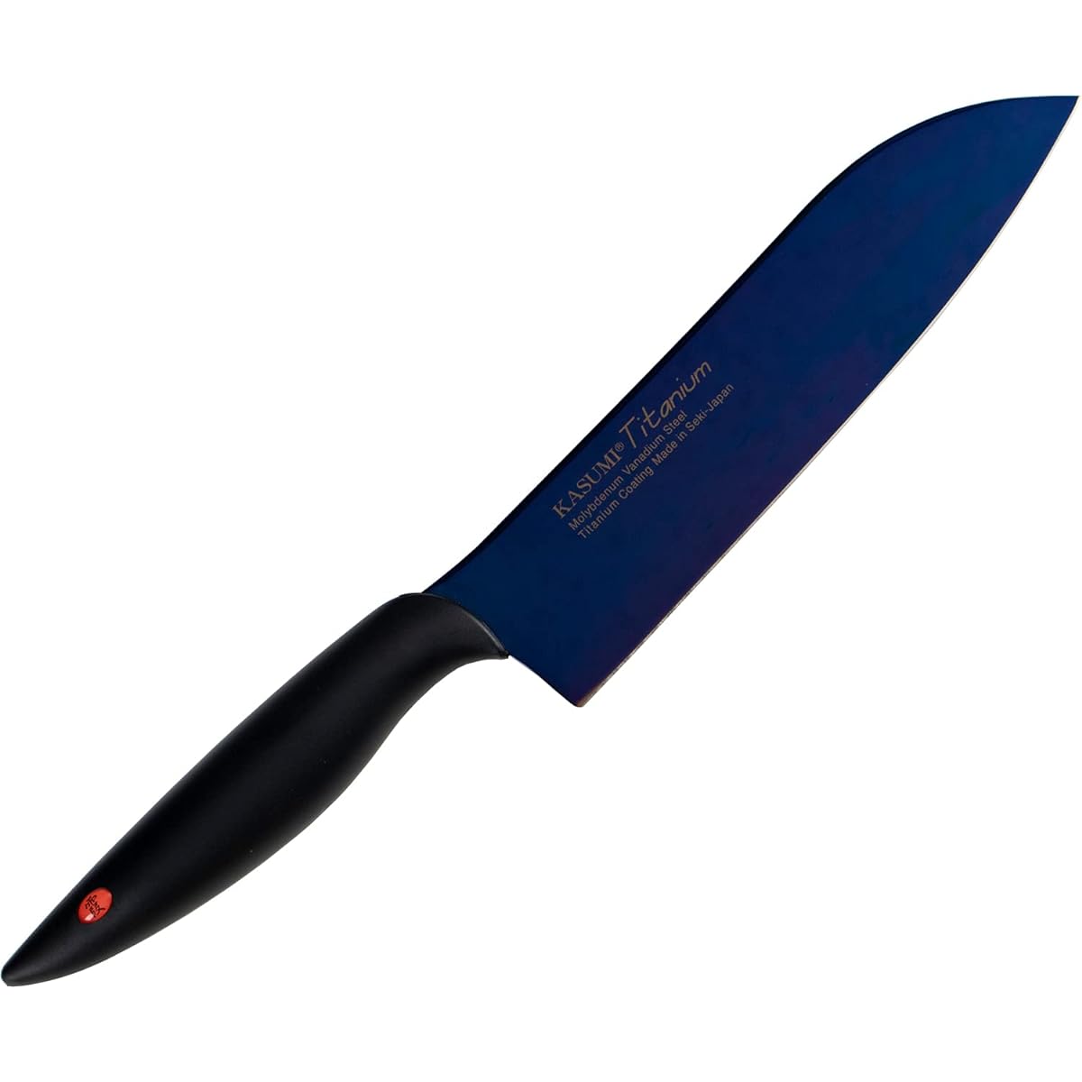 SUMIKAMA Kasumi Knife Titanium Coating Santoku Knife Made in Japan 18cm All Purpose Knife Rust Resistant Sharpness Color Midnight Blue Made in Seki City KASUMI 22018/VI