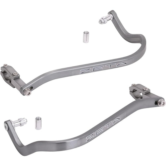 Zeta Drop Down Bend Aluminum Handguards for 7/8" Handlebars Titanium Color