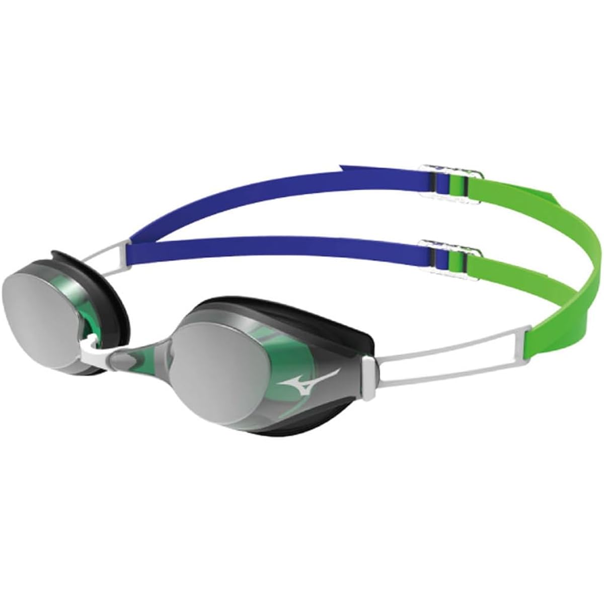[Mizuno] Swimming Competitive Swimming Fitness Swimming Goggles Unisex Limited Edition Goggles (Cushion Type) [FINA Approved] N3JE4036 31: Green x Silver Mirror