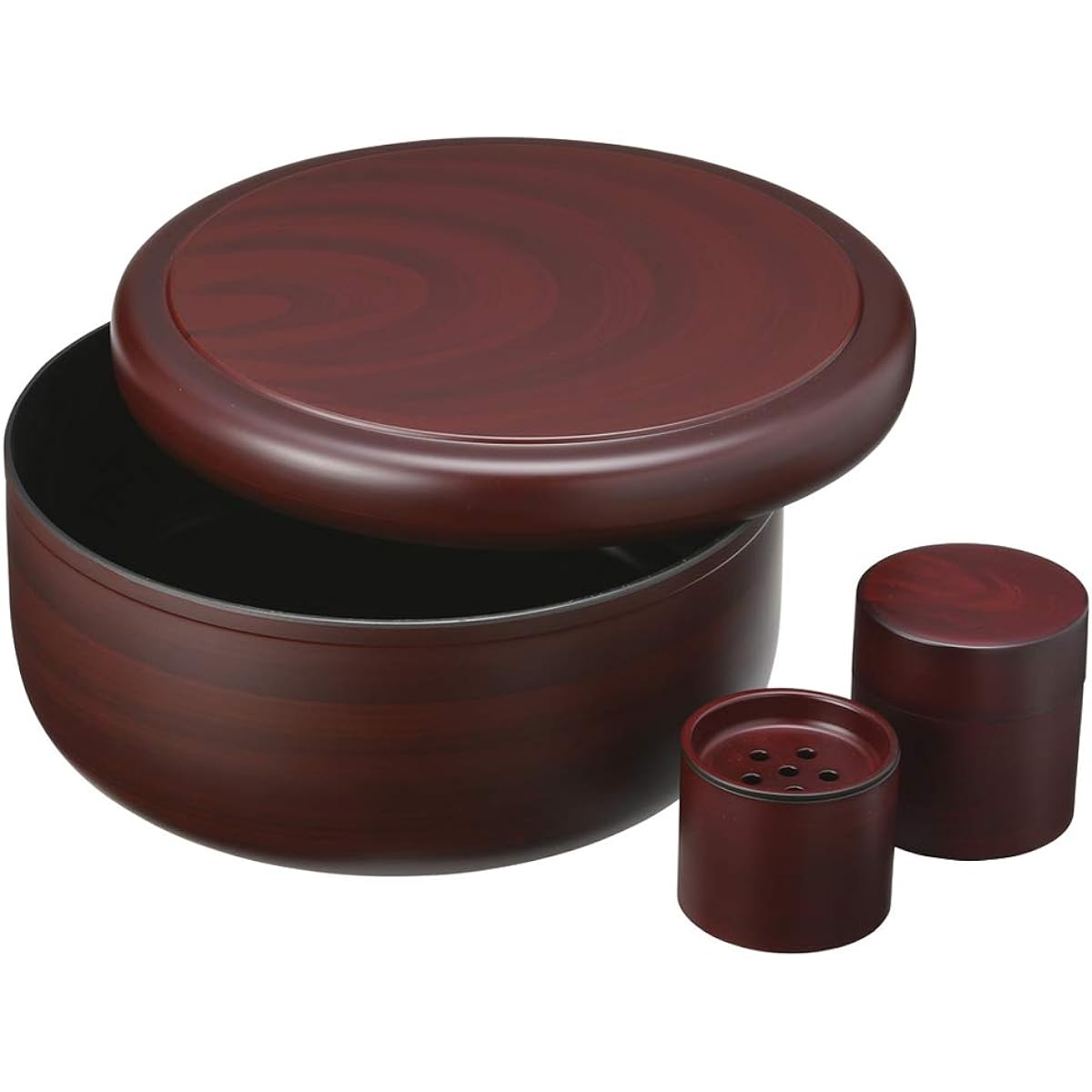 Nakanishi-kougei New Tea Room Set Vermilion Wood Grain Made in Japan 2059013