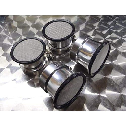 KJT Motorcycle Air Filter Aluminum Air Funnel 55φ x 4 Set with Mesh Net Zephyr 1100 GPZ900R ZRX1200R ZRX1100 XJR1300