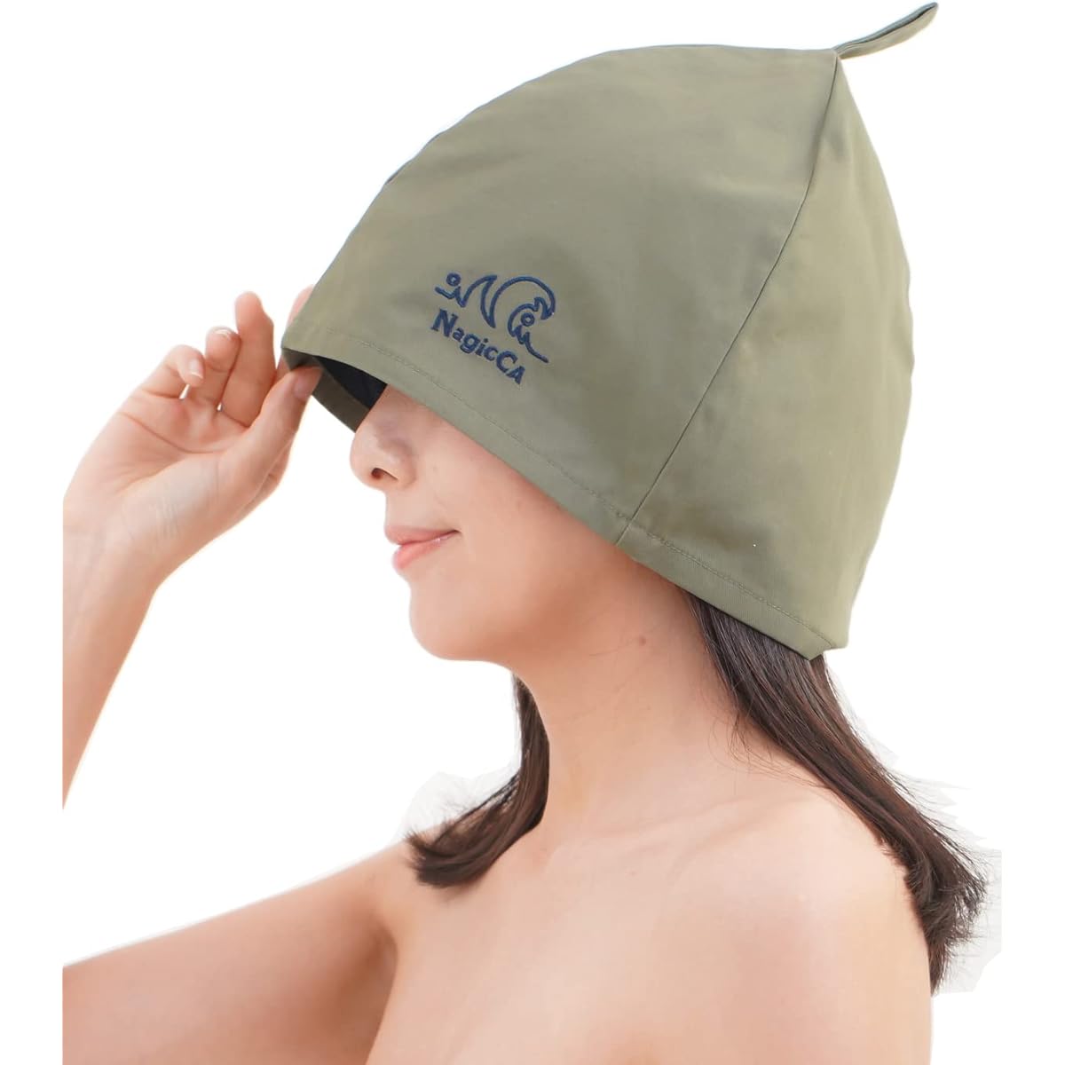 [Nagicca] Sauna Hat, Durable Cotton Twill Fabric, Mesh Lining, Quick Drying, Fits Ears, Large Size, Men's, Women's, Washable, Fully Washable, Sauna Hat, Cap, Damage Care, M L LL