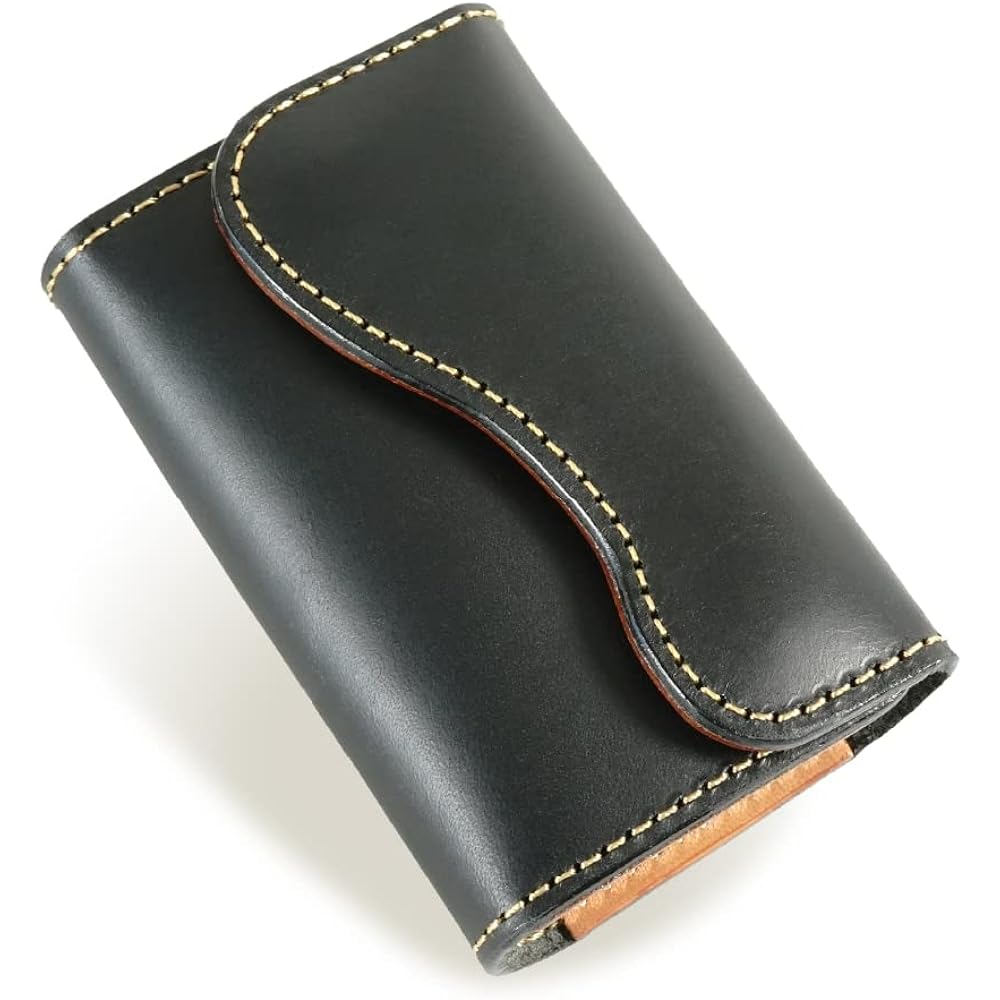 [Kakuchaya] Biker's Key Case, 3 Carabiners, No Scratches, Motorcycle Key Case, Rider, Motorcycle Key Cover, Genuine Leather, Made in Japan