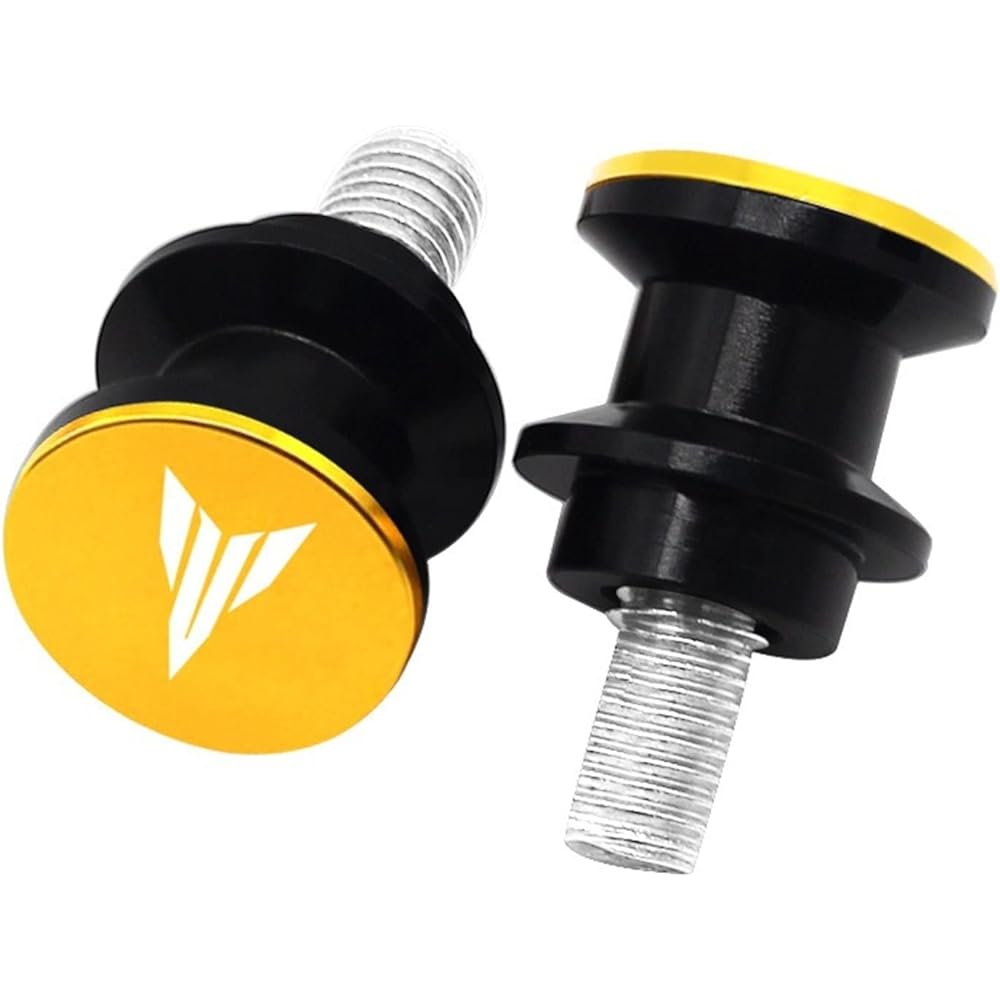 DOOREX Motorcycle Swingarm Spool 6mm Stand Screw CNC Aluminum Accessories Yamaha MT-01 MT-10 MT-03 MT-07 MT-09 MT125 FZ-07 FZ-09 Swingarm Slider Spool (Size : Gold)