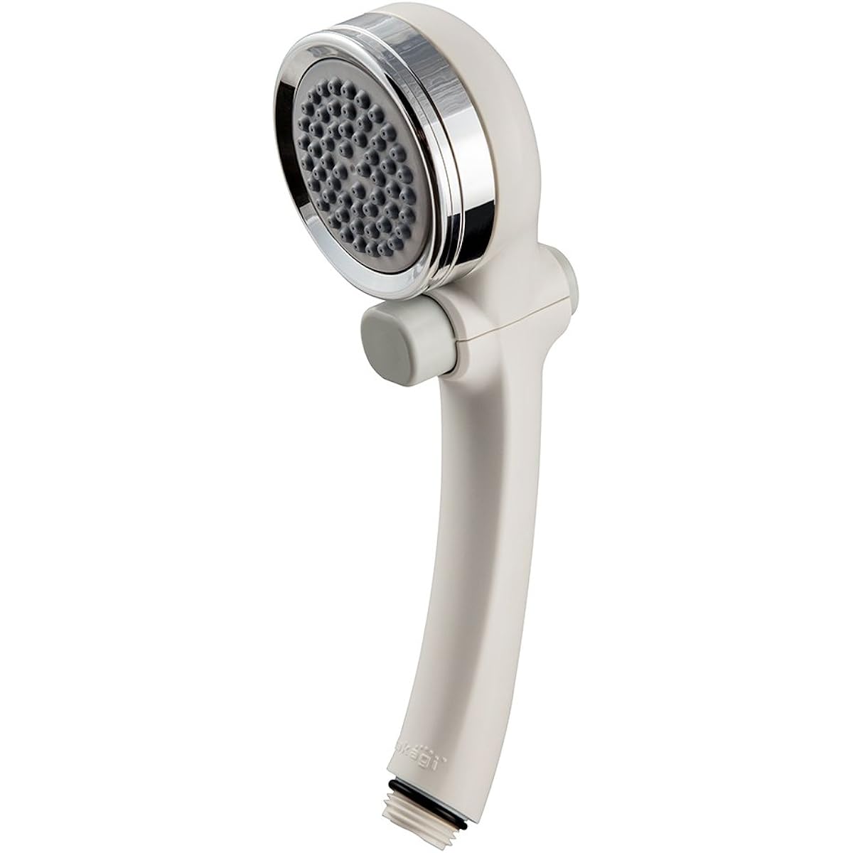 Takagi JSB025BPWAZ Water Saving Shower Head, Air Beat Shower Pita, Plated, Hand STOP, No Tools Required, Easy to Install, Pearl White