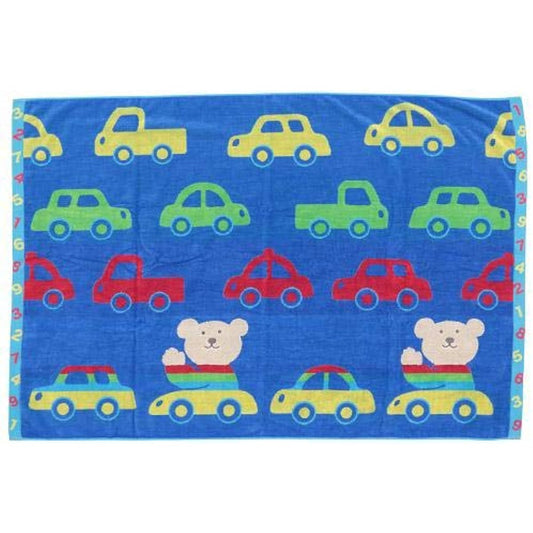 Rainbow Bear Large Bath Towel Waku Waku (Sky Blue) Towel Kit Imabari Towel
