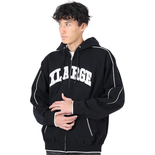 [Extra Large] Hoodie PIPING ZIP UP HOODED SWEATSHIRT Men's