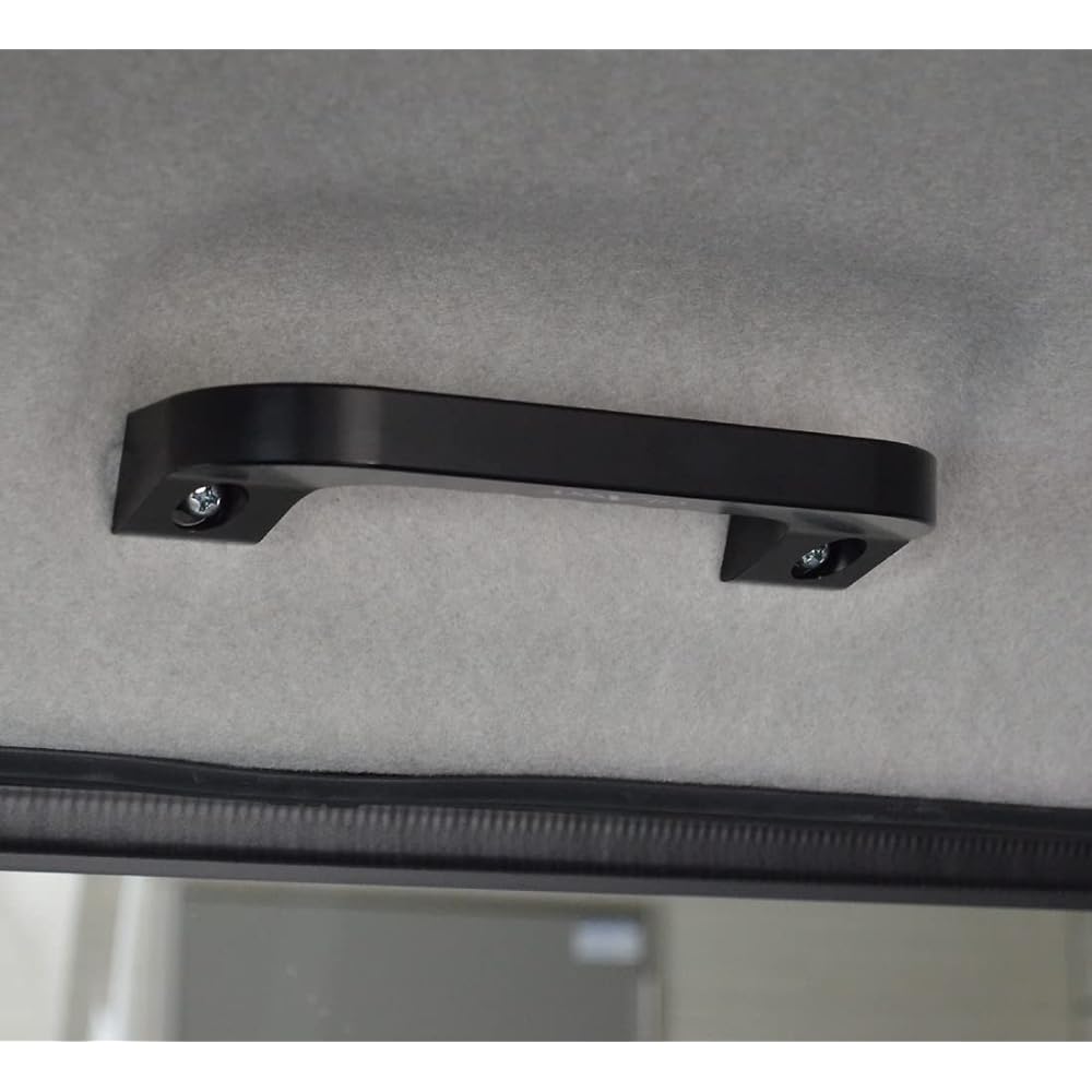 GLASSY Hiace 200 series 1~7 type 2nd assist grip for both upper passenger seat and 2nd row/Alumite Ver. Black 1pcs