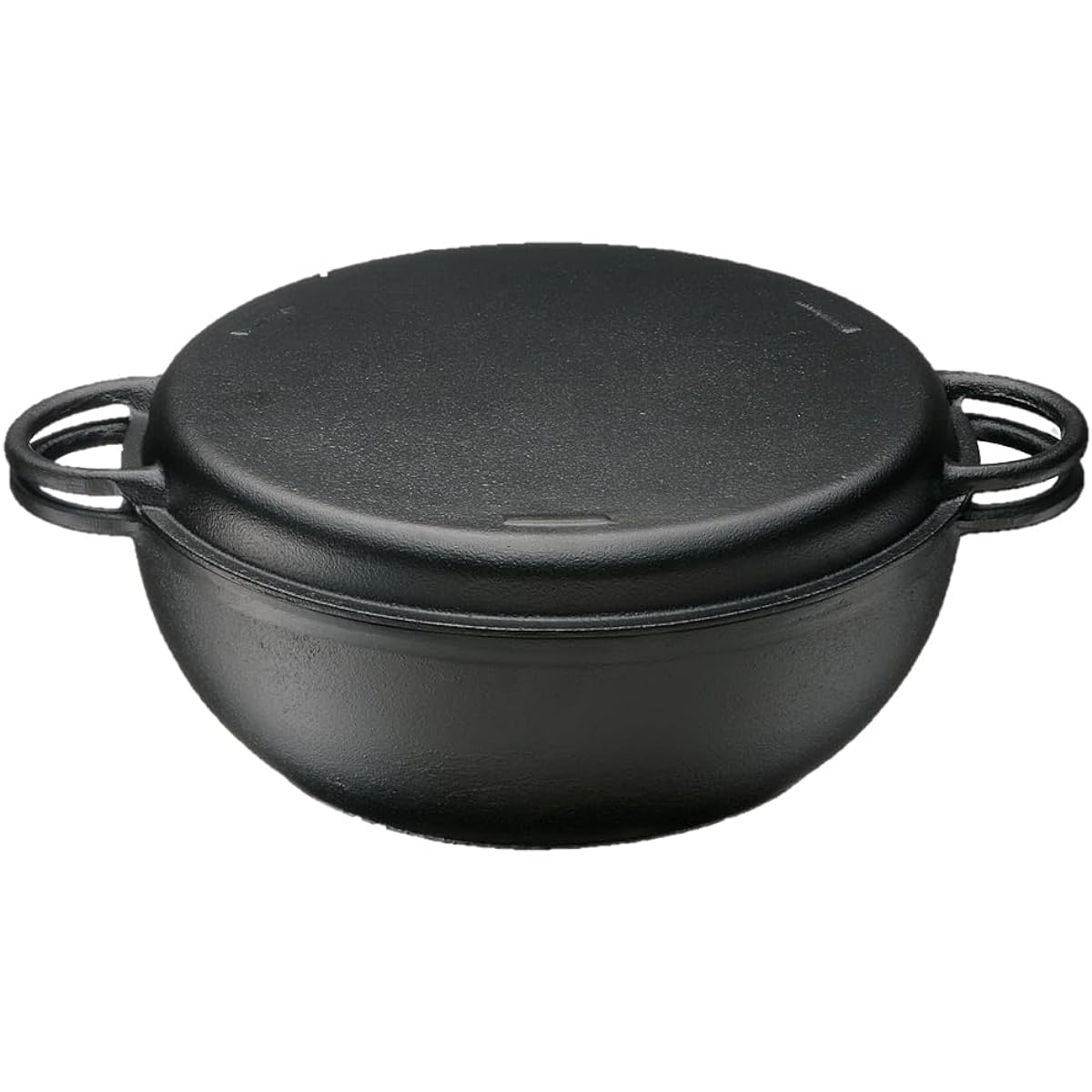 Ishigaki Various Pots IH Compatible Iron Pot with Ceramic Ball Cast Iron Width 33 x Depth 26.5 x Height 12 cm Iron Pot with Ceramic Ball Boiling Cooking Baking Steaming Smoking 3580
