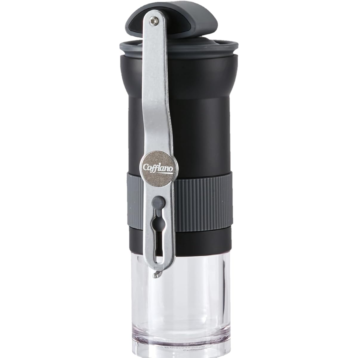 Cafflano Grinder, Portable Coffee Mill, Outdoor, Extra Fine Grind for Espresso, Made in Italy, Metal Conical Blade, Compact, High Performance, Coffee Grinder, Coffee Mill, Hand Mill, 14 Levels of Coarseness Adjustment, Grinds Uniformly, Black G300-BK