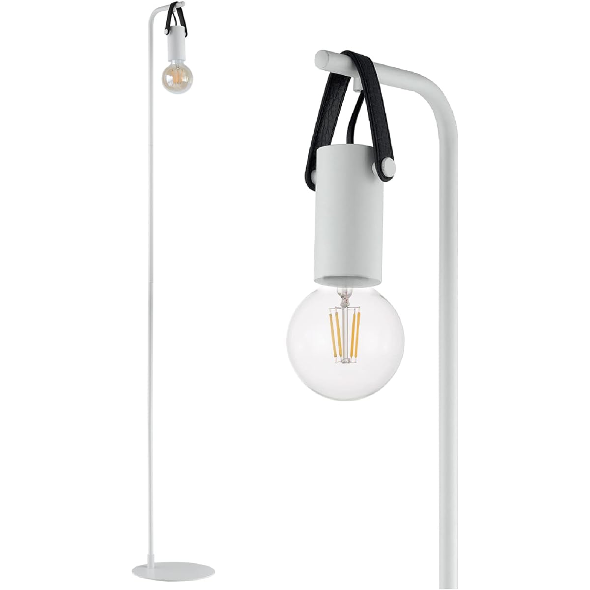 EGLO Floor Light Floor Lamp Floor Stand Stand Light Indirect Lighting Stylish Scandinavian Antique Retro Simple LED Stand Bright Interior Designer Bedroom Living Room Bed Sofa Reading Floor Standing E26 APRICALE 204267J