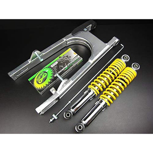 16cm long aluminum swing arm & 330mm rear shock Yellow & chain Monkey/Gorilla NO1088